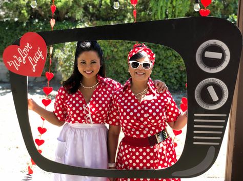 The Joyce Journal | “I Love Lucy” Themed Party I Love Lucy Party, Checkered Paper, Rockabilly Wedding, Vintage Television, White Apron, Lucille Ball, Felt Garland, Love Lucy, I Love Lucy