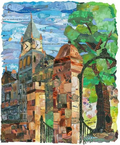 Pieces of paper collage? I wish there was more information about this!: Paper Collage Landscape, Collage Landscape, Paper Mosaic, Collage Portrait, Newspaper Art, Landscape Quilt, Collage Art Projects, Magazine Collage, Paper Collage Art