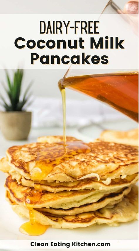 Coconut Milk Pancakes, Milk Pancakes, Pancakes Fluffy, Dairy Free Pancakes, Histamine Intolerance, Delicious Pancakes, Coconut Pancakes, Diary Free, Coconut Milk Recipes