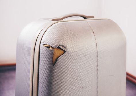 Quick fixes for common suitcase problems, including broken handles, zippers, fabric, and more. Plus, how to deal with issues you can't fix on your own. Diy Suitcase, Diy Travel Bag, Rolling Bag, Old Suitcases, Reusable Bags, Bag Handle, Suitcases, Recycled Plastic, Fix It