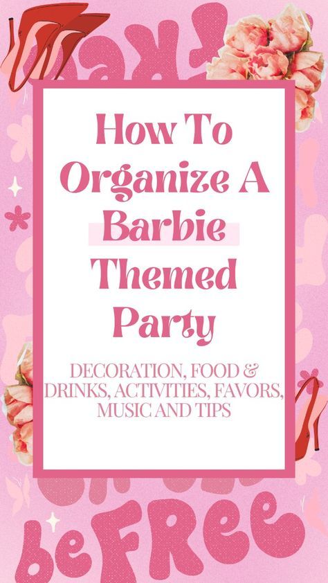 Welcome to the ultimate guide on organizing a Barbie-Themed Party! Dive into a world of pink and glitter with dazzling decorations, fun activities like a fashion show and Barbie makeover station, delicious pink-themed food and drinks, upbeat music, and memorable party favors. Personalize with DIY crafts, a photo booth, and themed invitations for an unforgettable celebration! Barbie Party Entertainment, Barbie Theme Party Activities, Barbie Theme Activities, Barbie Decorations Diy, Diy Barbie Decorations, Barbie Theme Decorations, Barbie Birthday Party Activities, Barbie Party Activities For Kids, Pin The Bow On Barbie