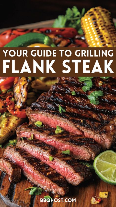 Learn how to grill the perfect Flank steak with this simple guide! This juicy steak is easy to prep and full of flavor, especially with a delicious marinade. Perfect for the gas grill, it cooks up quickly for an effortless and delicious meal. Save this for later and click through for the full guide! Flank Steak On The Grill, Flank Steak Grill Time, Grilling Flank Steak, Grill Flank Steak, Bbq Flank Steak, Grilling Steak Tips, Steak On Gas Grill, Ways To Cook Steak, Grill Steak