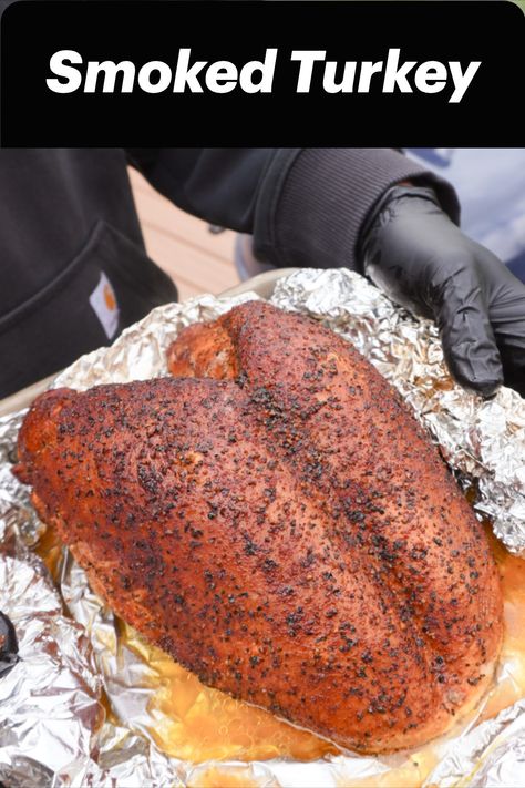 If you’re cooking for a smaller crowd this Thanksgiving, then you have to make this smoked turkey breast recipe Smoked Turkey Breast Bone In, Smoked Turkey Breast Roast, Smoked Boneless Turkey Breast, Masterbuilt Electric Smoker Recipes, Smoked Turkey Breast Recipe, Electric Smoker Recipes, Smoked Turkey Legs, Cooking Turkey Breast, Bbq Turkey