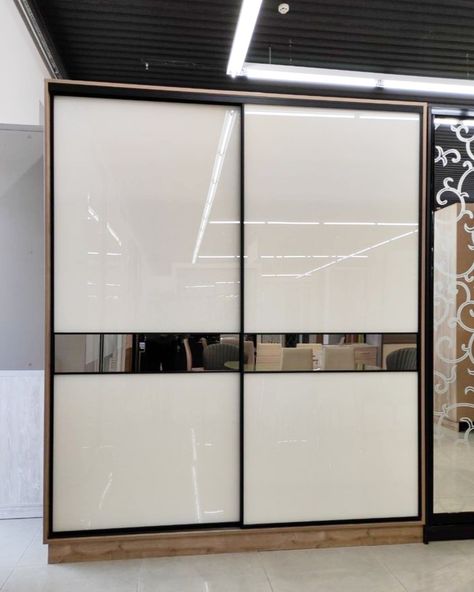 Glass Profile Shutter Wardrobe, Glass Door Wardrobe Design, Sliding Wardrobe Shutter Design, Profile Shutter Wardrobe, Sliding Glass Door Wardrobe, Wardrobe Slider Door Design, Sliders Ideas, 2 Sliding Door Wardrobe Design, Curtains Over Sliding Glass Door