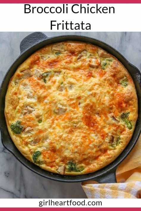 Chicken And Broccoli Quiche, Chicken Frittata Recipes, Dinner Frittata, Chicken Frittata, Fritata Recipe, Frittata Recipes Breakfast, Broccoli Frittata, Baked Frittata, Baking Secrets