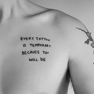 That hit hard 😨 do you guys like this tattoo? @terribleterriblethings Thought Tattoo For Men, Arm Quote Tattoos Men, Meaningful Tattoo Quotes Inspirational, Meaningful Men Tattoo Ideas Guys, Texts Tattoo, Tattoo Quote Placement, Quotes Tattoos For Men, Tattoo Placement Ideas Men, Text Tattoo Placement