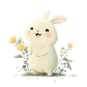 Bunny Aesthetic Gif, Easter Rabbit Illustration, Air Png, Grumpy Bunny, Rabbit Watercolor, Happy Rabbit, Funny Easter Bunny, Bunny Aesthetic, Bunny Watercolor