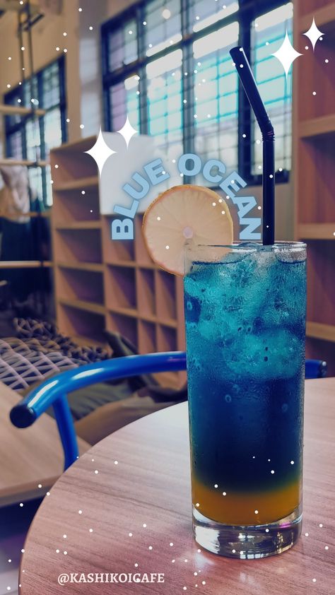 Blue Ocean Drink, Ocean Drink, Blue Drinks, Drink Icon, Ocean Blue, Blue Ocean, Drinks, Blue