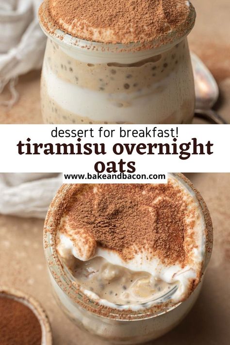 Tiramisu Overnight Oats Pioneer Woman, Taro Overnight Oats, Overnight Oats Healthy Tiramisu, Tapioca Overnight Oats, Tiramisu Blended Oats, Churros Overnight Oats, Fig Overnight Oats, Overnight Oat Tiramisu, Overnight Oats Pancakes