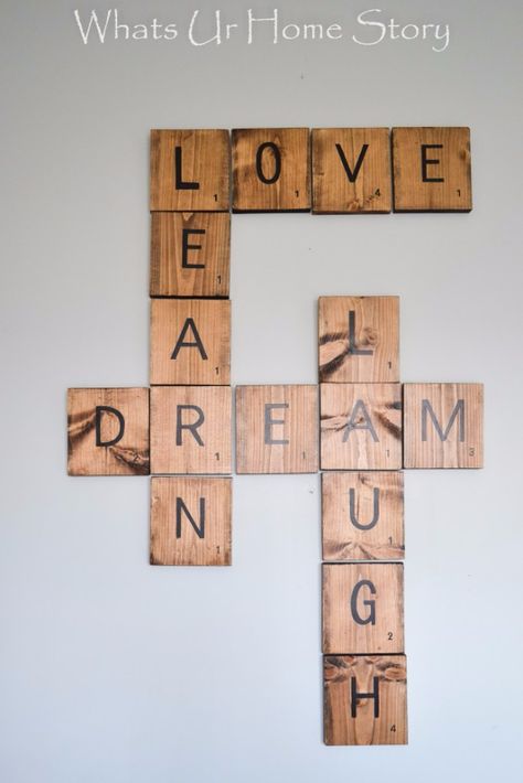 Scrabble Tile Art, Scrabble Wall Art, Scrabble Wall, Scrabble Art, Diy Wand, Tile Crafts, Metal Tree Wall Art, Love Dream, House Diy