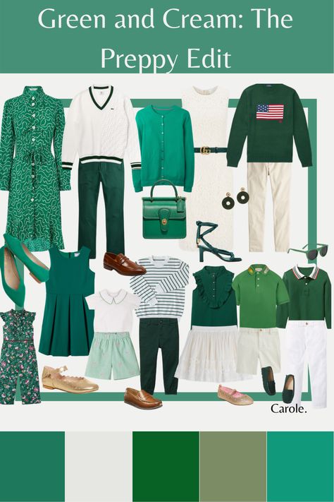 Colors For Outfits, Outfits For Outdoor Activities, Spring Fashion Outfits Casual, Outfits For Family Pictures, Preppy Green, Cream Outfit, Trainers Outfit, Cream Outfits, Worship Team