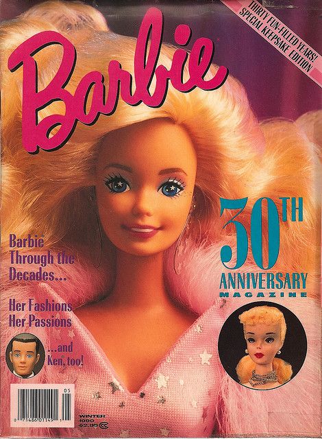 Barbie Dolls - Creative Commons Barbie Magazine, Anniversary Magazine, Barbie Face, Barbie 1990, Barbie Books, Barbie 90s, Y2k Background, Girls Magazine, Light Photo