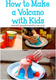 Simple Volcano, Homemade Volcano, Volcano For Kids, Make A Volcano, Homeschool Units, Kids Homework Station, Volcano Projects, Making A Volcano, Volcano Experiment