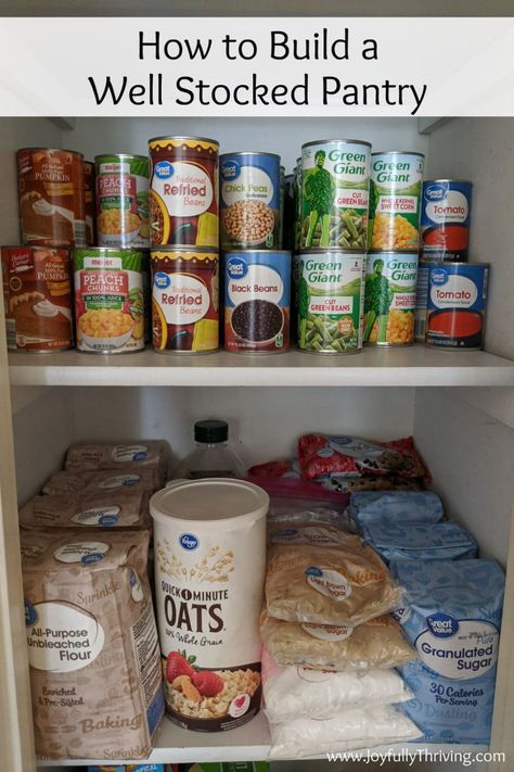 With all the shortages right now, it is more important than ever to build and maintain a well stocked pantry. Here are some great lists and ideas for exactly what to include! #stockpile #pantry #emergencypreparedness 52 Week Stockpile Your Pantry, Things To Stockpile, Winter Stockpile List, How To Stock A Pantry For The First Time, Stocking The Pantry, Pantry Supplies List, Well Stocked Fridge, Pantry Restock List, Well Stocked Pantry List