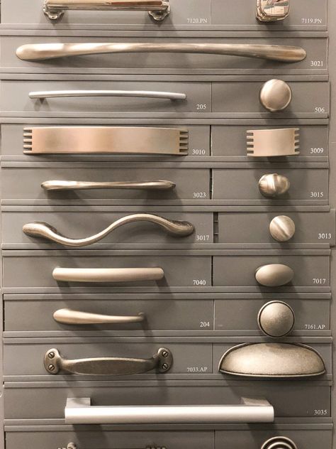 Hardware for cabinets- like a lot of the pulls—3023 3017 and matching knobs Buy Kitchen Cabinets, Cabinet Trends, Kitchen Cabinet Trends, New Kitchen Cabinets, Kitchen Cabinet Hardware, Kitchen Farmhouse, Kitchen Hardware, Kitchen Cabinet Handles, Kitchen Cabinet Colors