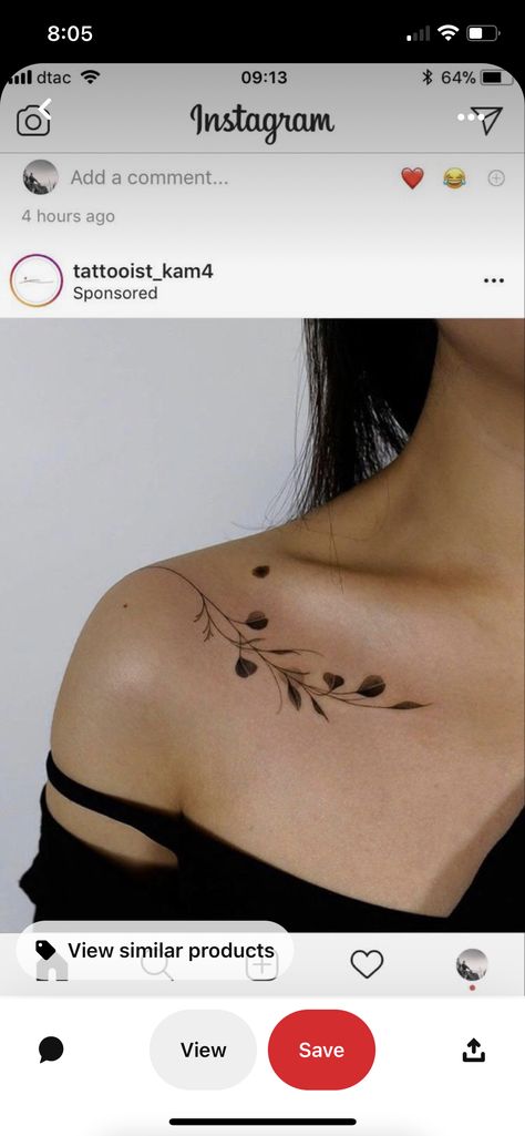 Calf Tattoos For Women, Wrap Around Wrist Tattoos, Front Shoulder Tattoos, Calf Tattoo, Collar Bone Tattoo, Dainty Tattoos, Make Beauty, Foot Tattoos, Shoulder Tattoo