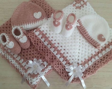 CROCHET CREATOR | My sister is pregnant with twins so I made one in each color for our precious girls.. Pregnant With Twins, Twin Pregnancy, My Hobby, Baby Crafts, Baby Blankets, My Sister, Baby Items, Granny Square, Crochet Baby