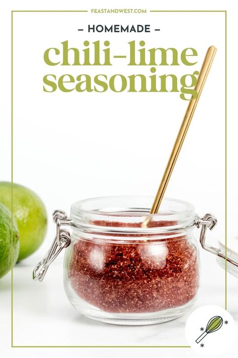 Homemade Chili Lime Seasoning packs a punch and will bring loads of flavor to your favorite drinks! You'll love this easy recipe. Lime Pepper Seasoning Recipe, Chilli Lime Seasoning Recipes, Chile Lime Seasoning Recipe, Homemade Chili Lime Seasoning, Chili Seasoning Mix Recipe Diy, Chili Lime Seasoning Recipe, Spices For Chili Seasoning Mixes, Homemade Chili Powder Seasoning, Chili Seasoning Recipe