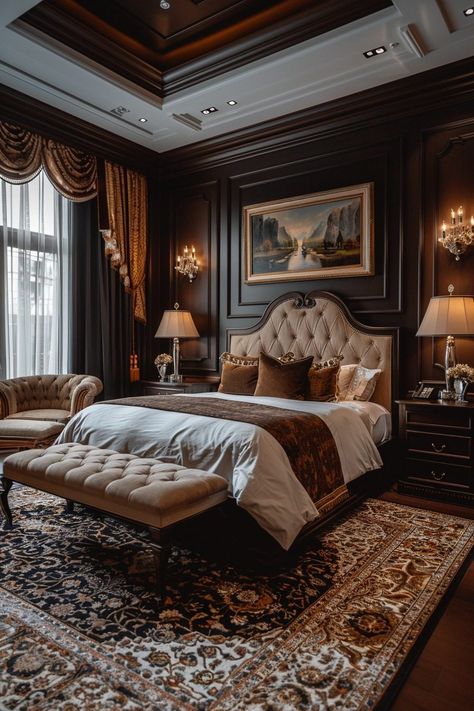 29 Timeless Decor Bedroom Ideas for Everlasting Elegance 28 Bedroom Design Luxury, Timeless Bedroom, Glamourous Bedroom, Vintage Bedroom Decor, Victorian Bedroom, Bedroom Interior Design Luxury, Casa Vintage, Timeless Decor, Classic Bedroom