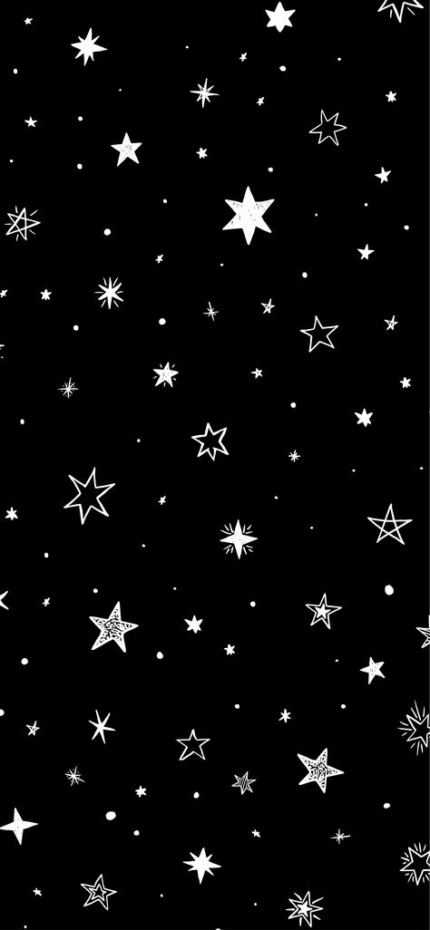 Star Doodle Wallpaper, Starcore Aesthetic, Stardust Wallpaper, Dark Layout, Star Wallpapers, Doodle Wallpaper, Star Doodle, Doodle Background, Black Sheets