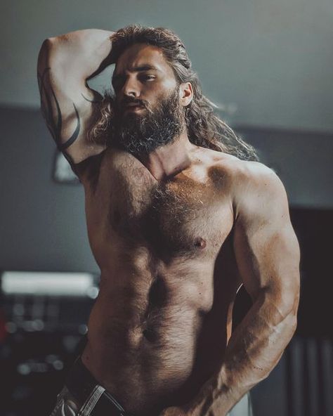 Hot Viking Men, Viking Men Warriors, Viking Beards, Big Muscular Men, Viking Warrior Men, Blonde Beard, Beard Muscle, Long Hair Beard, Long White Hair