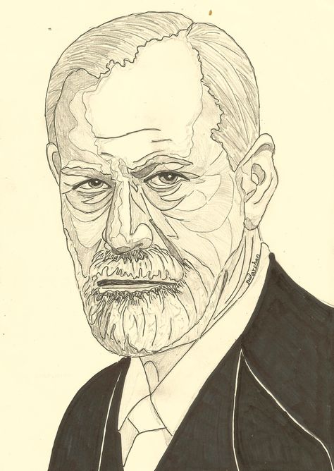 SIGMUND FREUD Cartoon Head Drawing, Person Sketch, Head Drawing, Sigmund Freud, Caricatures, Psych, Cartoon Drawings, Art Inspo, Male Sketch