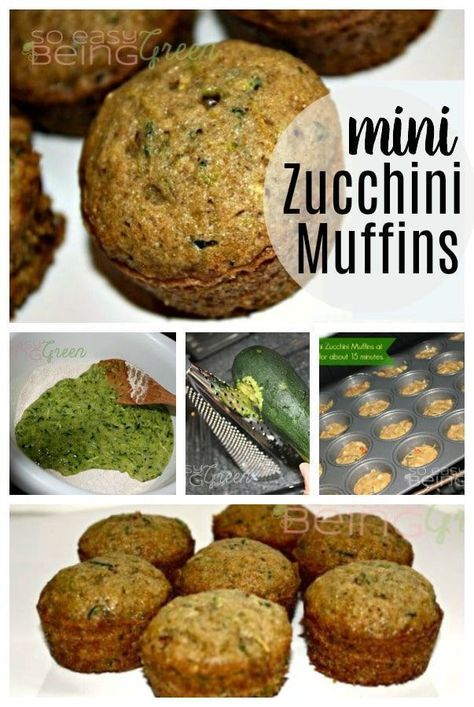 Zucchini Mini Muffins, Easy Zucchini Muffins, Muffin Meals, Muffins Zucchini, Zucchini Bread Muffins, Zucchini Muffin, Moist Zucchini Bread, Mini Muffin Recipe, Toddler Muffins