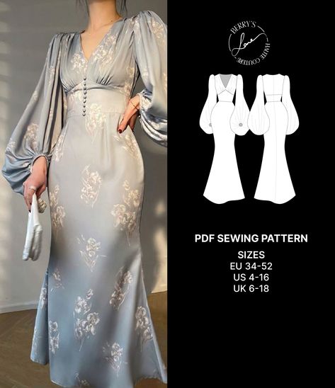 You can select and print the sewing pattern from this PDF according to your size. After purchasing the patterns, you may download them immediately and receive all the sizes. You won't require any fitting or adjustments when you sew your dress. You are free to choose any kind of fabric but you will need a interfacing fabric. You can message me if you need any sewing instructions. #patterndress #pdfpattern #pdfpatternwoman #pdfpatterngirl #dresspatterndownload #dresspatternwoman #sewingpattern Cosplay Hacks, Interfacing Fabric, Senior Fashion, Burlesque Costumes, Sewing Fashion, Sewing Projects Clothes, Sewing Instructions, Couture Mode, Sewing Design