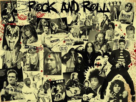 Rock'n'roll - Music Wallpaper (10572532) - Fanpop Wallpaper Musik, Christian Rock Music, Rock Collage, Rock And Roll Songs, Rock Background, Rock Aesthetic, Christian Rock, Music Collage, 80s Rock