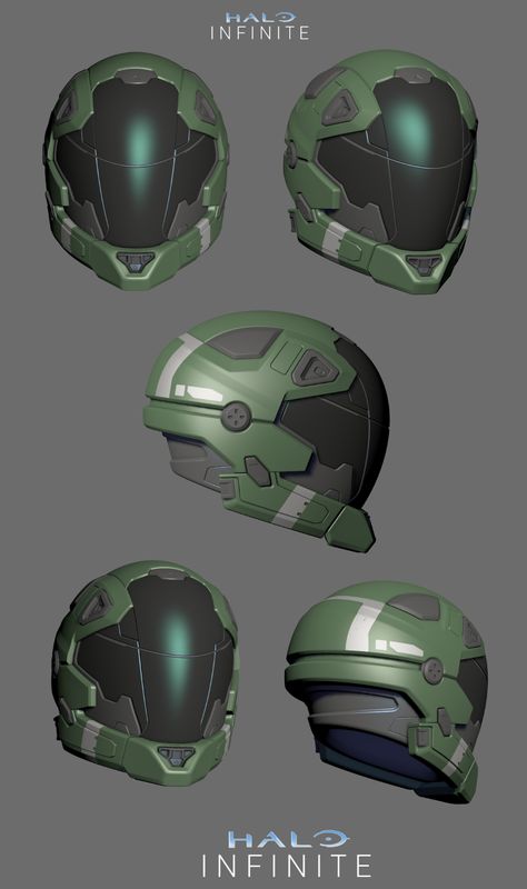 ArtStation - Halo Infinite Test Pilot Helmet Hi-Poly, Can Tuncer Scifi Helmet, Helmet Reference, Bio Armor, Halo Helmet, Industrial Sketching, Halo Ideas, Sci-fi Helmet, Pilot Helmet, Wasteland Warrior