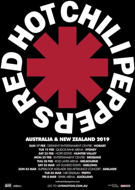 Red Hot Chili Peppers Poster, Live Music Poster, Chad Smith, The Red Hot Chili Peppers, Nightclub Design, Chilli Peppers, Music Poster Ideas, John Frusciante, Anthony Kiedis