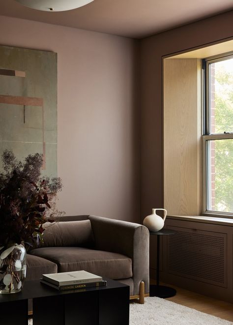 Taupe Rooms, Taupe Living Room, Taupe Bedroom, Taupe Walls, Choosing Paint Colours, Brooklyn Apartment, Custom Sofa, Bedroom Paint, One Bedroom Apartment