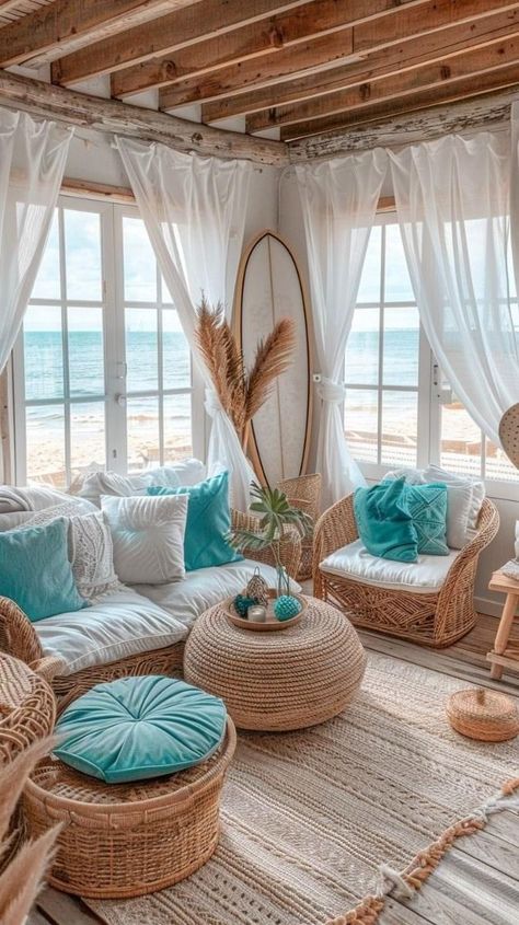 Beach Boho Living Room, Green Room Design, Mint Green Room, Best Greige Paint, Best Greige, Beachy Living Room, Boho Beach House, Greige Paint, Maximalist Interior