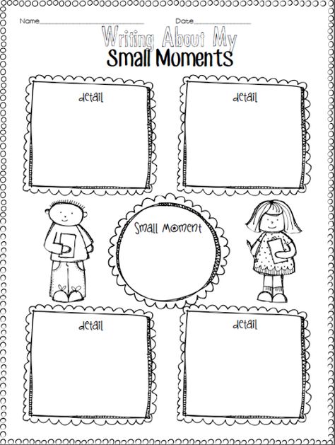 Small Moment Writing, Narrative Writing Lessons, Teaching Narrative Writing, Writing Graphic Organizers, Second Grade Writing, Planning Sheet, Personal Narrative Writing, Third Grade Writing, 3rd Grade Writing