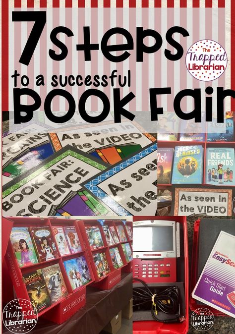 7 Tips for a Successful Book Fair • The Trapped Librarian Book Fair Ideas, Librarian Ideas, School Book Fair, Reading Fair, Teacher Wish List, Library Management, Book Fairs, Scholastic Book Fair, Elementary Books