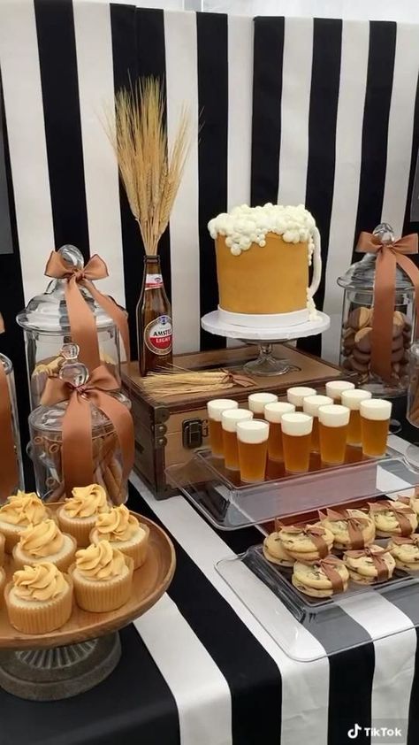 Beer Themed Birthday Party, Beer Birthday Party, Husband 40th Birthday, Mens Birthday, 30th Birthday Decorations, 50th Birthday Decorations, 30th Party, Oktoberfest Party, Mens Birthday Party