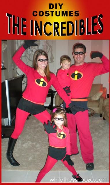 How to Make The Incredibles Halloween Costumes The Incredibles Halloween Costume, Bratz Halloween, Incredibles Costume, Costumes For Teenage Girl, Cruella Deville, Diy Kostüm, Homemade Costumes, Halloween Costume Contest, Group Halloween Costumes