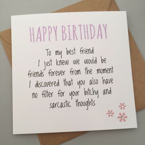 Best Friend Birthday Surprise, Friend Birthday Cards, Best Friend Birthday Cards, Best Friend Cards, Friend Cards, Birthday Quotes For Him, Birthday Card Sayings, Happy Birthday Best Friend, Happy Birthday Quotes Funny