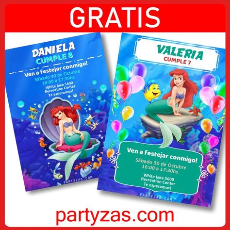 Plantillas Editables de La Sirenita GRATIS. Tarjetas de Cumpleaños para enviar por Whatsapp de La Sirenita.
Visita Partyzas para ver más opciones. Little Mermaid Invitations, Templates Birthday, Ill Wait For You, Mermaid Invitations, Mermaid Birthday Invitations, Little Mermaid Birthday, Mermaid Theme Birthday, Recreation Centers, Mermaid Theme