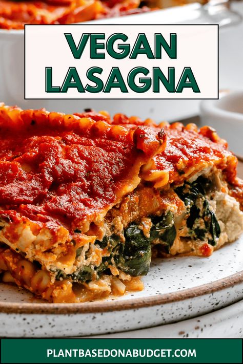 Vegan Lasagna Easy Vegan Lasagna, Vegan Lasagna Soup, Lasagna Vegan, Veggie Lasagna Recipe, Lasagna Recipes, Vegan Lasagna, Veggie Lasagna, Vegan Roast, Lasagna Soup