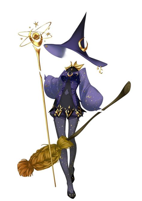 Witch Vtuber, Costume Armour, Witch Characters, Witch Design, Witch Broom, Fantasy Character Design, Witch, Character Design, Princess Zelda