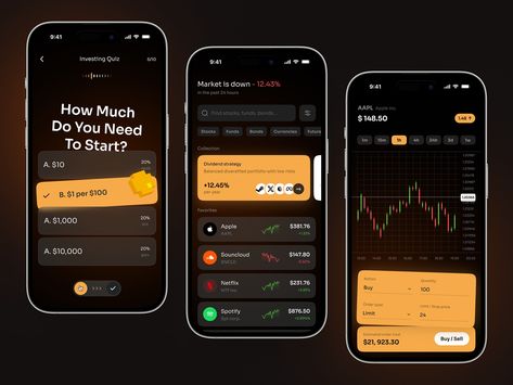 Mobile Trading App by Ronas IT | UI/UX Team on Dribbble Trading App, Onboarding Process, App Design, Global Community, Mobile App