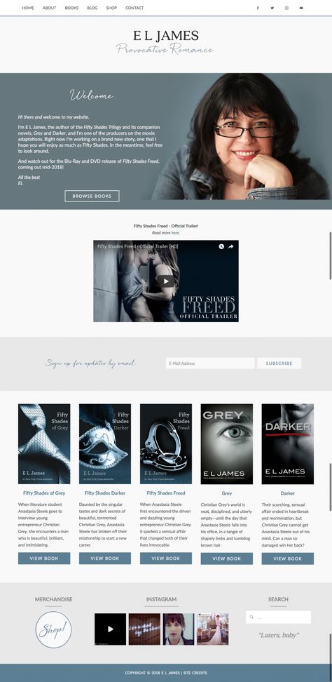 Author Website: Examples, Templates, and How-to Build One Book Author Website Design, About The Author Page Design, Author Website Design Inspiration, Author Website Design, Writer Website, Website Sample, Book Website, Website Layouts, Author Website