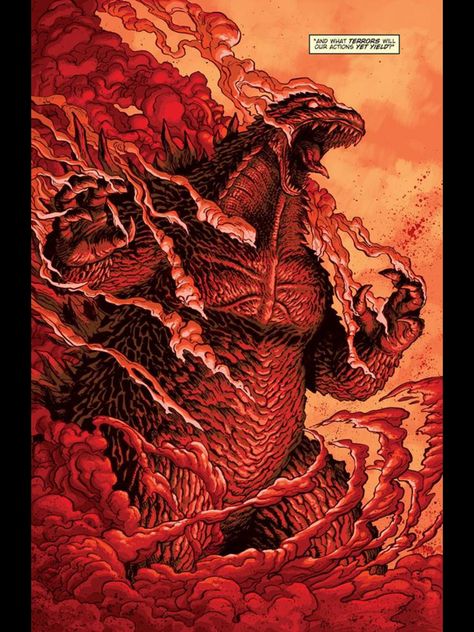 Godzilla Quotes, Gojira Art, Original Godzilla, Monster Island, Monsters Art, King Kong Vs Godzilla, Kaiju Design, Godzilla Comics, Myths & Monsters