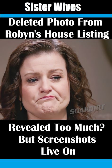 Sister Wives - The photo deleted from Robyn Brown's house listing showed too much?...
#SisterWives #SisterWivesTLC #SisterWivesUpdates
https://soapdirt.com/sister-wives-deleted-photo-from-robyn-brown-house-listing-revealed-too-much/ Breanna Brown, Sister Wives Robyn, Robyn Brown, Sister Wives, Brown House, When You See It, The Photo, See It, Too Much