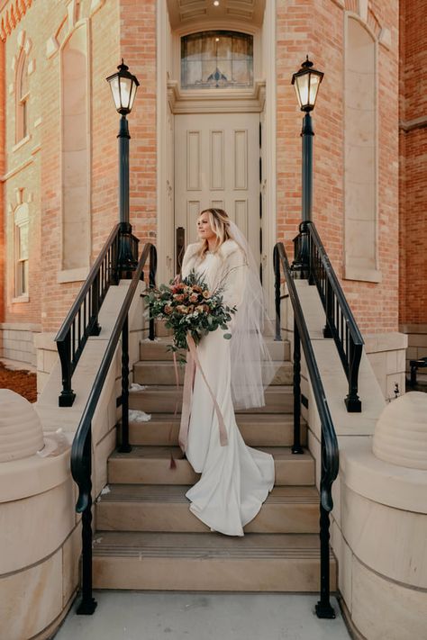 City Bridal Shoot, Lds Wedding Photos, City Bridals, Bohemian Wedding Bridesmaids, Provo City Center Temple Wedding, Temple Wedding Pictures, Temple Wedding Photos, Provo City Center Temple, Temple Wedding Photography