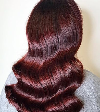 Chili Chocolate Hair Color Formulas | Wella Professionals Chocolate Red Hair, Burgundy Hair With Highlights, Pelo Color Borgoña, Pelo Chocolate, Maroon Hair, Caring For Colored Hair, Dark Purple Hair, Brown Hair Shades, Hair Color Chocolate