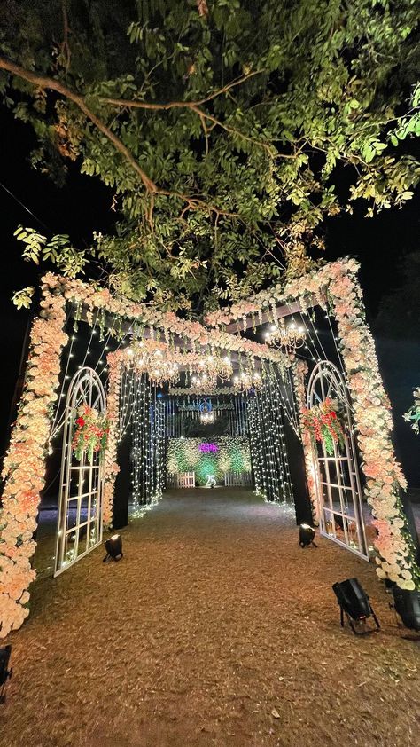 weddingbells006 on Instagram: Catching the lights ✨💫 25th Anniversary Decor for Vikash & Silpi You both are very cooperative clients @akash_agrawal_ &… 25th Anniversary Decorations Outdoor, Indian Anniversary Decoration, Anniversary Celebration Ideas Decoration, 25 Th Anniversary Decoration Ideas, 25th Anniversary Decor, 25th Anniversary Decorations, 25th Wedding Anniversary Invitations, Sangeet Decor, Anniversary Decoration