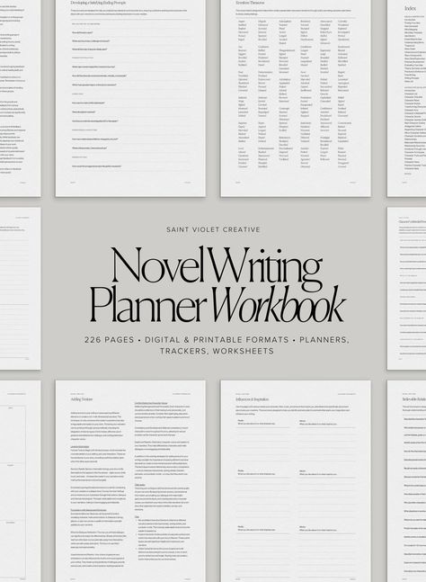 Writing Planner Novel, Writing Tools For Authors, Plot A Novel, Author Journal, Novel Journal, Author Planner, Writing Planner, Plotting A Novel, Planner Writing