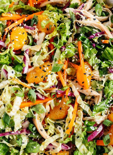 Salad Dinners, Shred Recipes, Chinese Chicken Salad Dressing, Asian Chicken Salad Recipe, Ww Salads, Chinese Meals, Chinese Salad, Chicken Salad Dressing, Asian Salad Recipe